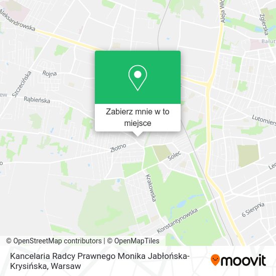 Mapa Kancelaria Radcy Prawnego Monika Jabłońska-Krysińska