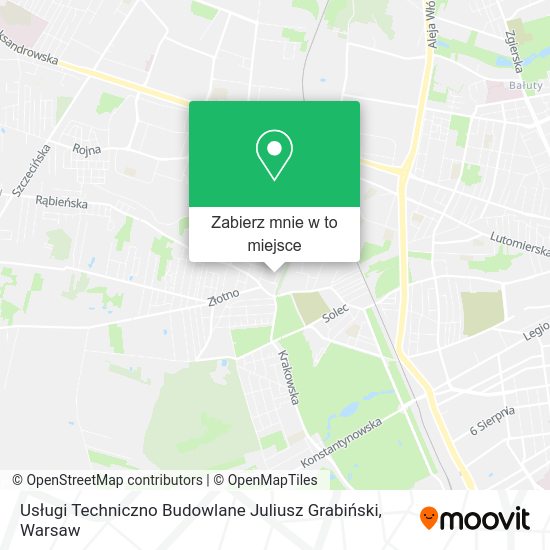 Mapa Usługi Techniczno Budowlane Juliusz Grabiński