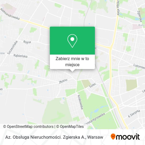 Mapa Az. Obsługa Nieruchomości. Zgierska A.