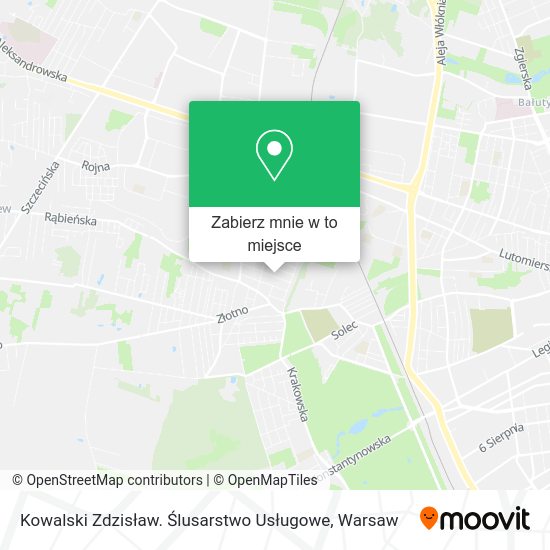 Mapa Kowalski Zdzisław. Ślusarstwo Usługowe