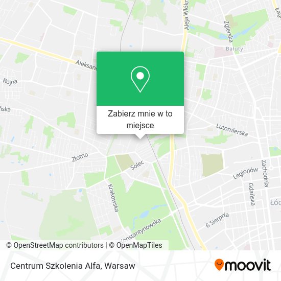 Mapa Centrum Szkolenia Alfa