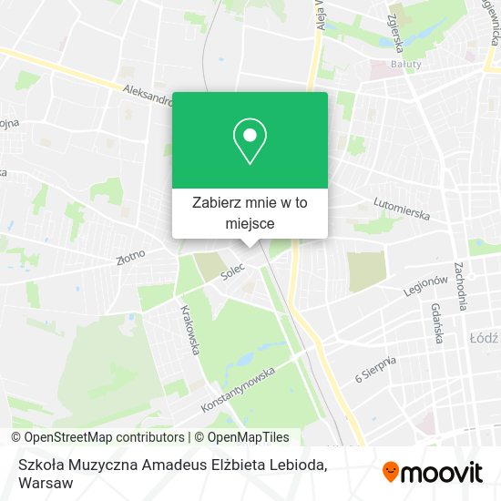 Mapa Szkoła Muzyczna Amadeus Elżbieta Lebioda