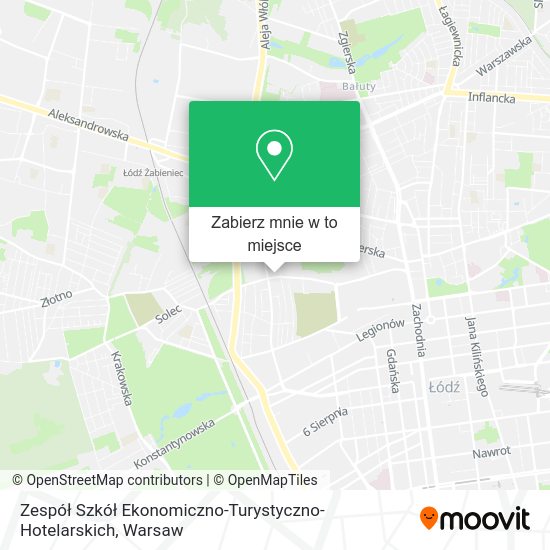 Mapa Zespół Szkół Ekonomiczno-Turystyczno-Hotelarskich