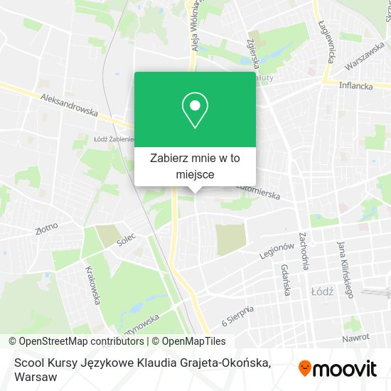 Mapa Scool Kursy Językowe Klaudia Grajeta-Okońska