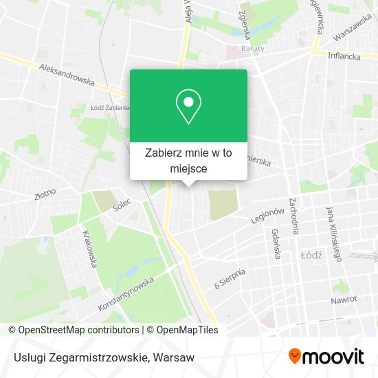 Mapa Uslugi Zegarmistrzowskie