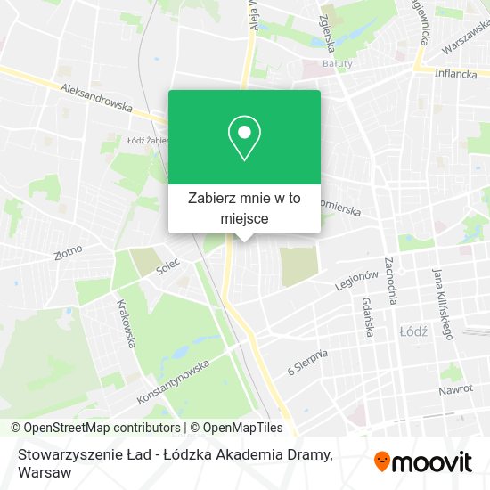 Mapa Stowarzyszenie Ład - Łódzka Akademia Dramy