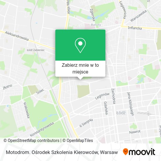 Mapa Motodrom. Ośrodek Szkolenia Kierowców