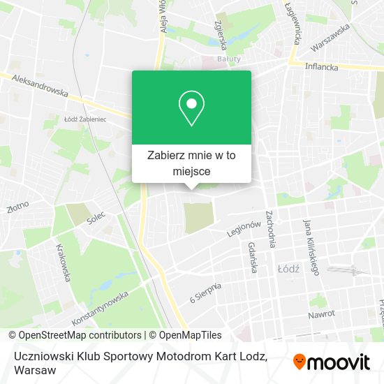 Mapa Uczniowski Klub Sportowy Motodrom Kart Lodz