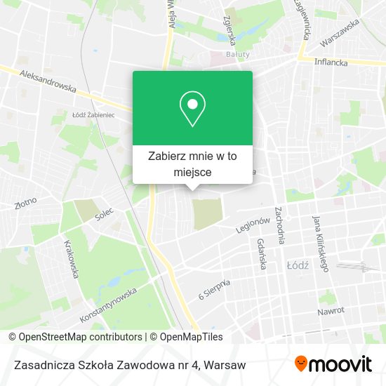 Mapa Zasadnicza Szkoła Zawodowa nr 4