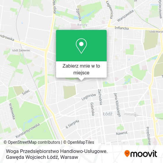 Mapa Woga Przedsiębiorstwo Handlowo-Usługowe. Gawęda Wojciech Łódź