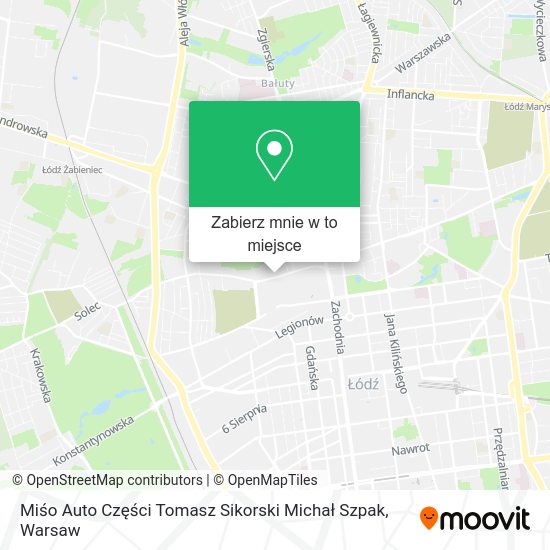 Mapa Miśo Auto Części Tomasz Sikorski Michał Szpak