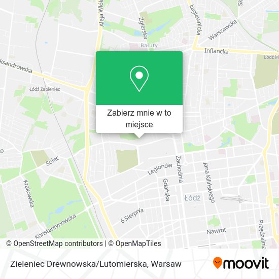 Mapa Zieleniec Drewnowska / Lutomierska