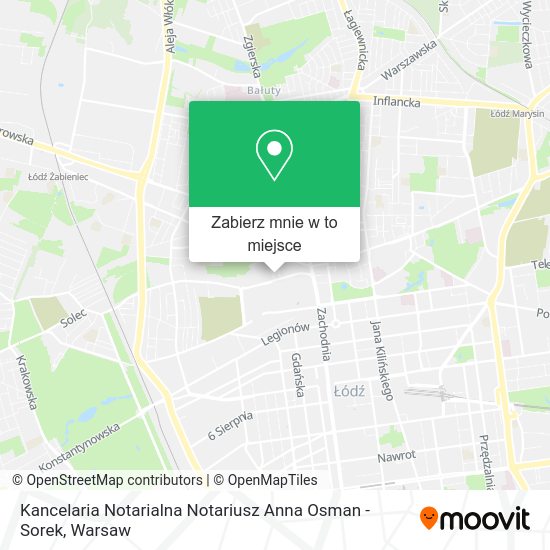 Mapa Kancelaria Notarialna Notariusz Anna Osman - Sorek