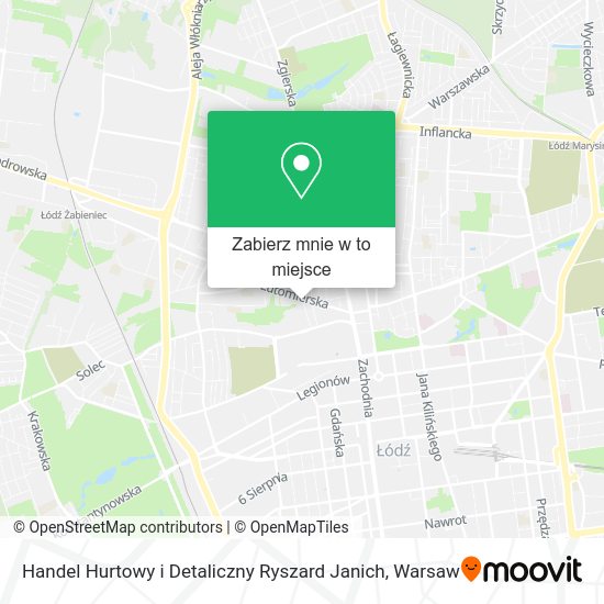 Mapa Handel Hurtowy i Detaliczny Ryszard Janich