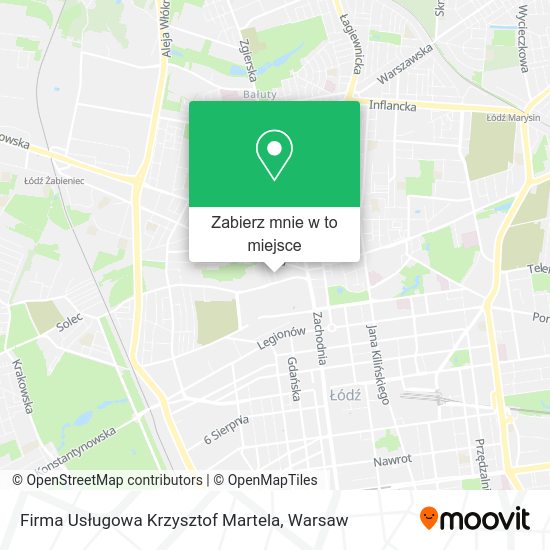 Mapa Firma Usługowa Krzysztof Martela