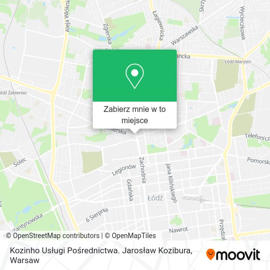 Mapa Kozinho Usługi Pośrednictwa. Jarosław Kozibura