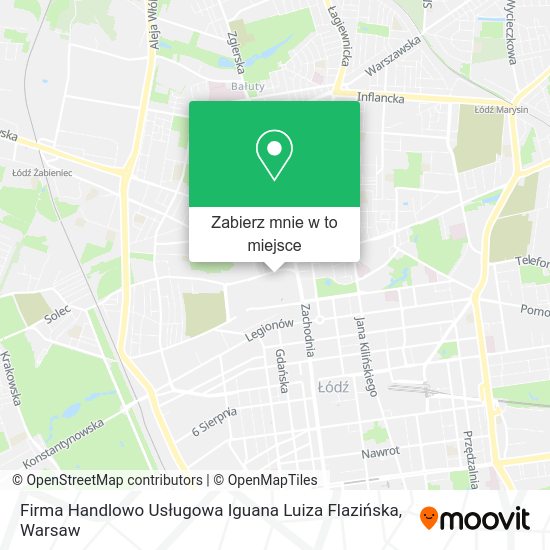 Mapa Firma Handlowo Usługowa Iguana Luiza Flazińska