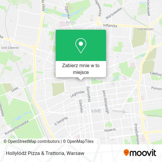 Mapa Hollyłódź Pizza & Trattoria