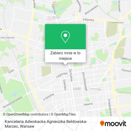 Mapa Kancelaria Adwokacka Agnieszka Bełdowska-Marzec