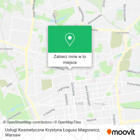 Mapa Usługi Kosmetyczne Krystyna Łogusz Magrowicz