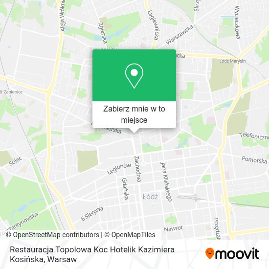 Mapa Restauracja Topolowa Koc Hotelik Kazimiera Kosińska