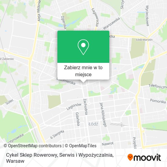 Mapa Cykel Sklep Rowerowy, Serwis i Wypożyczalnia