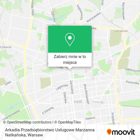 Mapa Arkadia Przedsiębiorstwo Usługowe Marzanna Natkańska