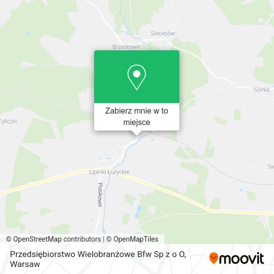 Mapa Przedsiębiorstwo Wielobranżowe Bfw Sp z o O