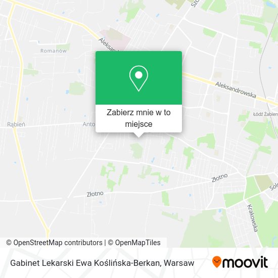 Mapa Gabinet Lekarski Ewa Koślińska-Berkan