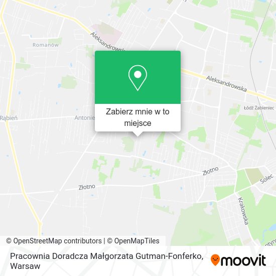 Mapa Pracownia Doradcza Małgorzata Gutman-Fonferko