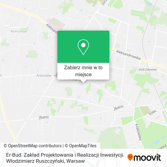 Mapa Er-Bud. Zakład Projektowania i Realizacji Inwestycji. Włodzimierz Ruszczyński
