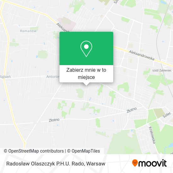 Mapa Radosław Olaszczyk P.H.U. Rado