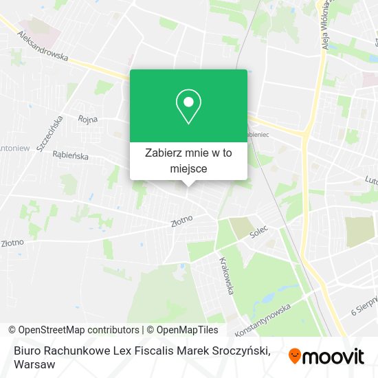 Mapa Biuro Rachunkowe Lex Fiscalis Marek Sroczyński