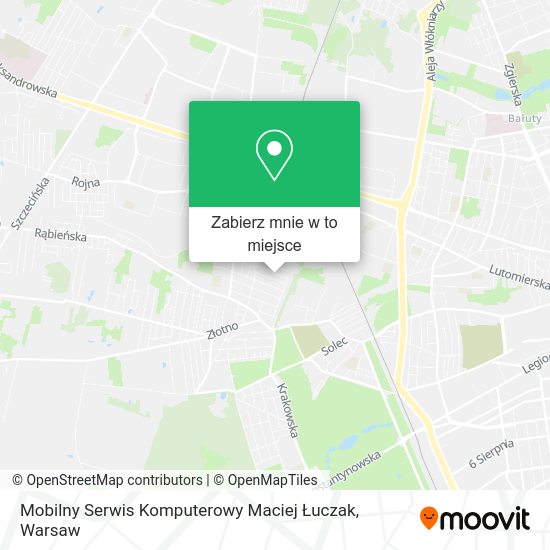 Mapa Mobilny Serwis Komputerowy Maciej Łuczak