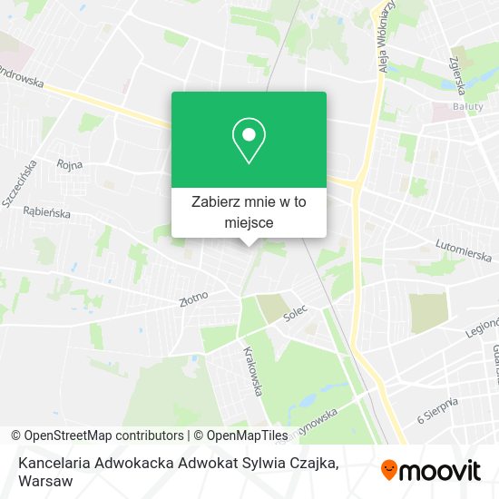 Mapa Kancelaria Adwokacka Adwokat Sylwia Czajka