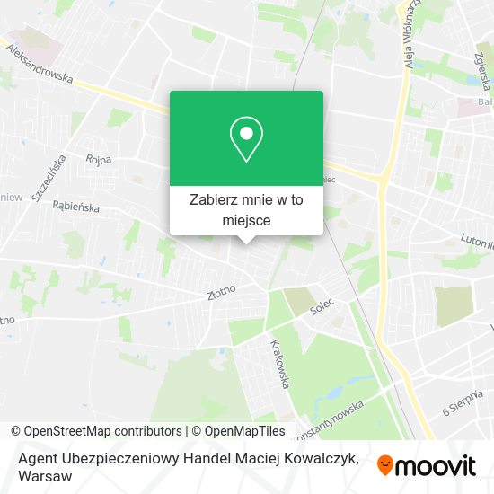 Mapa Agent Ubezpieczeniowy Handel Maciej Kowalczyk