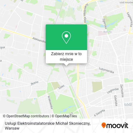 Mapa Usługi Elektroinstalatorskie Michał Skonieczny