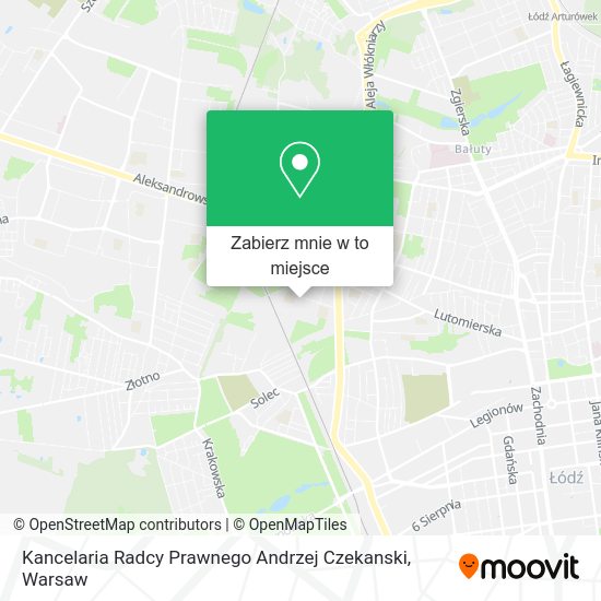 Mapa Kancelaria Radcy Prawnego Andrzej Czekanski