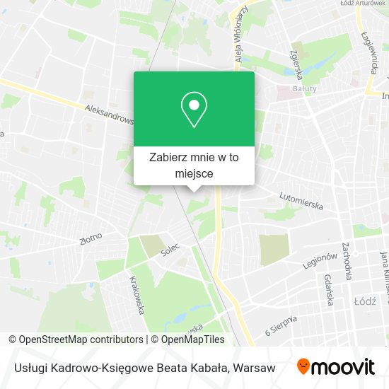 Mapa Usługi Kadrowo-Księgowe Beata Kabała