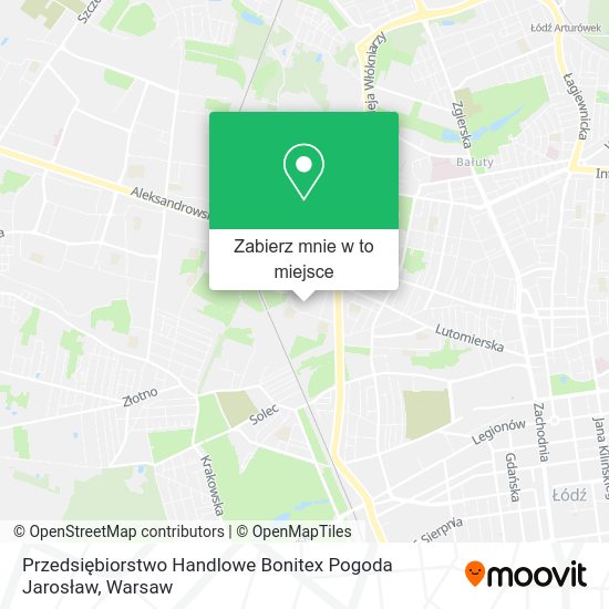 Mapa Przedsiębiorstwo Handlowe Bonitex Pogoda Jarosław