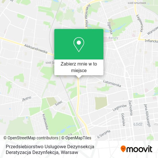 Mapa Przedsiebiorstwo Uslugowe Dezynsekcja Deratyzacja Dezynfekcja