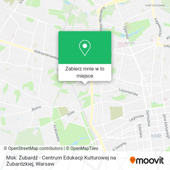 Mapa Msk: Żubardź - Centrum Edukacji Kulturowej na Żubardzkiej