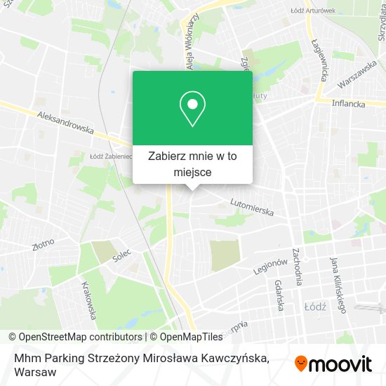 Mapa Mhm Parking Strzeżony Mirosława Kawczyńska