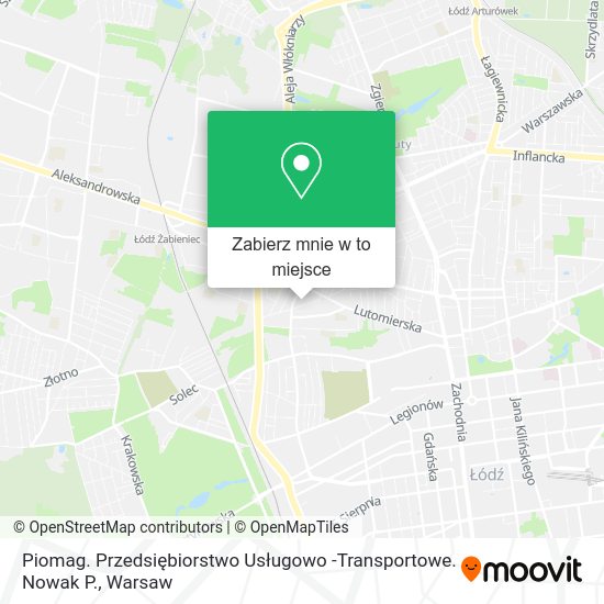 Mapa Piomag. Przedsiębiorstwo Usługowo -Transportowe. Nowak P.