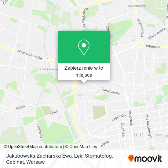 Mapa Jakubowska-Zacharska Ewa, Lek. Stomatolog. Gabinet