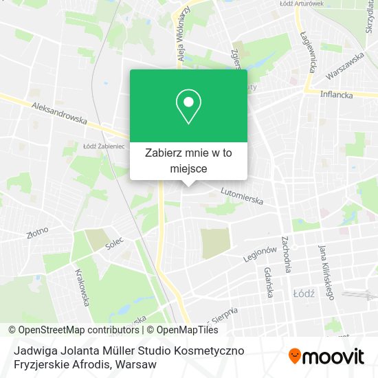 Mapa Jadwiga Jolanta Müller Studio Kosmetyczno Fryzjerskie Afrodis