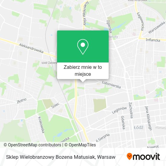 Mapa Sklep Wielobranzowy Bozena Matusiak