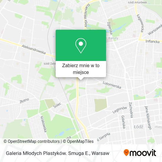 Mapa Galeria Młodych Plastyków. Smuga E.