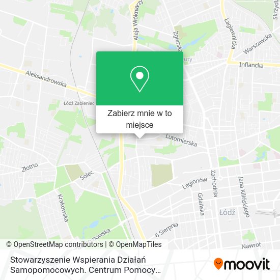 Mapa Stowarzyszenie Wspierania Działań Samopomocowych. Centrum Pomocy Niematerialnej