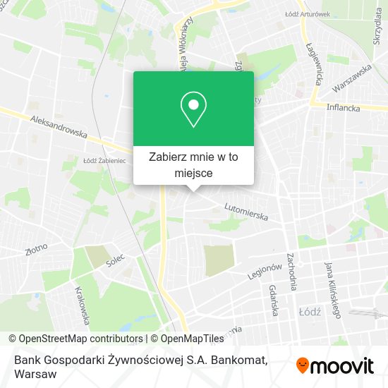 Mapa Bank Gospodarki Żywnościowej S.A. Bankomat